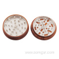 GP076449 55mm wooden tobacco herb smoke Grinder